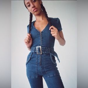 NWT Show Me Your Mumu Heartland Denim Jumpsuit